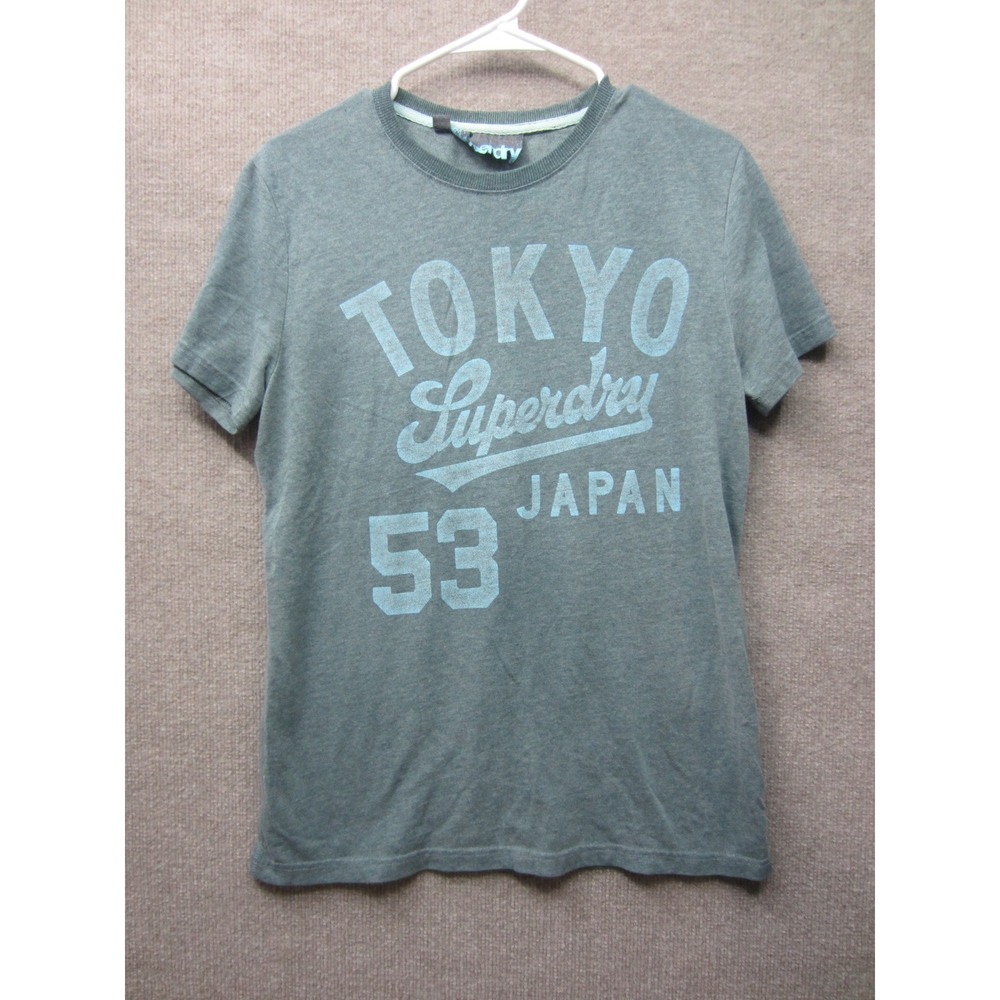 Superdry Tokyo Japan 53 Graphic T-Shirt Mens Medium Green Gray MS1GA615